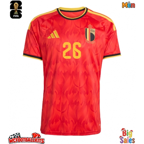 Belgium Matias Fernandez-Pardo #26 Replica Home Stadium Shirt World Cup 2026 Short Sleeve